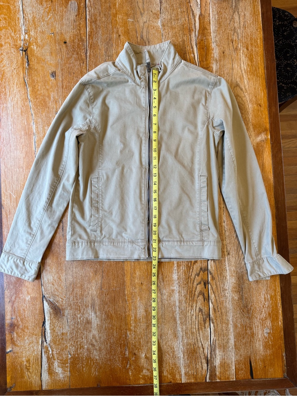 Superdry International Light Beige Zip-Up Jacket